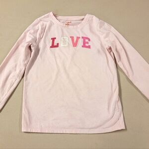 Cat & Jack size 6 Pink Love Long Sleeve Kids Shirt